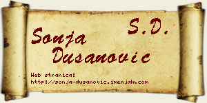 Sonja Dušanović vizit kartica